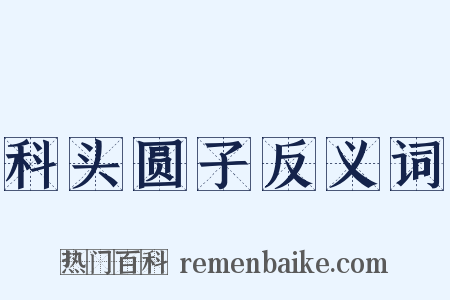 科头圆子反义词是什么意思的图片
